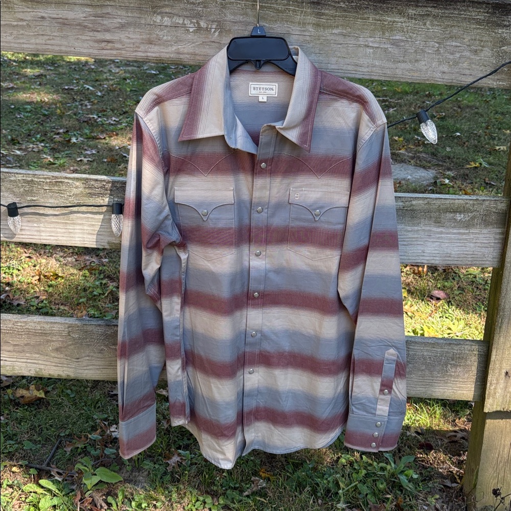 Stetson Pearl Snap Shirt Large
